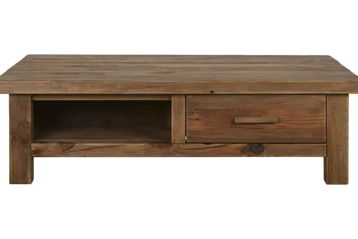 Mesa de Centro de Madera Reciclada y Pino 130 cm MB-217915