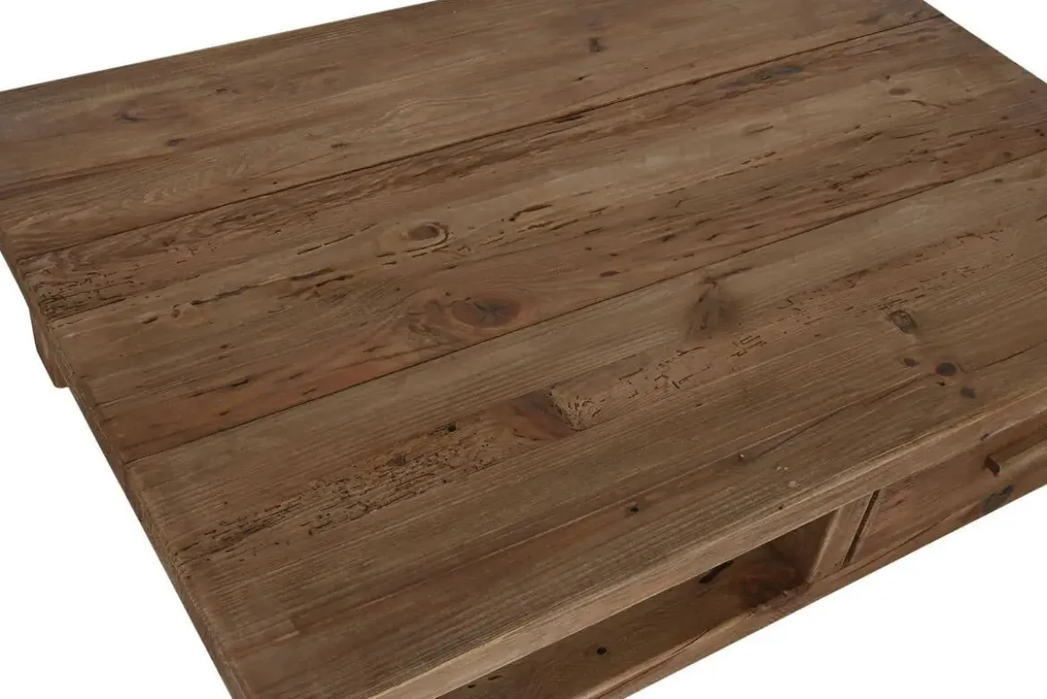 Mesa de Centro de Madera Reciclada y Pino 130 cm MB-217915