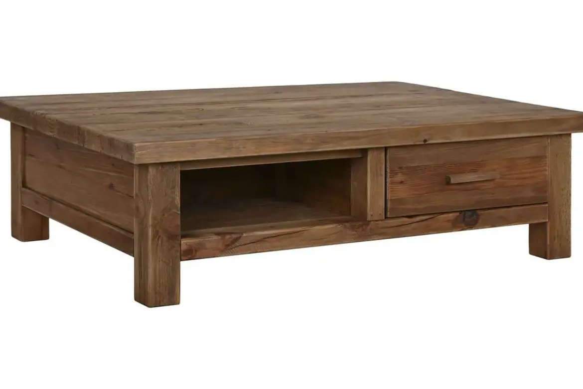 Mesa de Centro de Madera Reciclada y Pino 130 cm MB-217915
