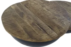 Mesa de centro de Madera y Metal Estilo Industrial MB-189857
