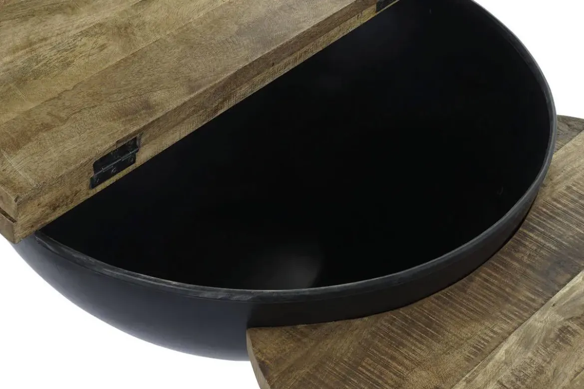 Mesa de centro de Madera y Metal Estilo Industrial MB-189857