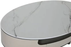 Mesa de Centro de Mármol Beige con Cajones MB-217636