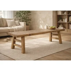 Mesa de Centro de Olmo Macizo 167 cm Natural MB-210647