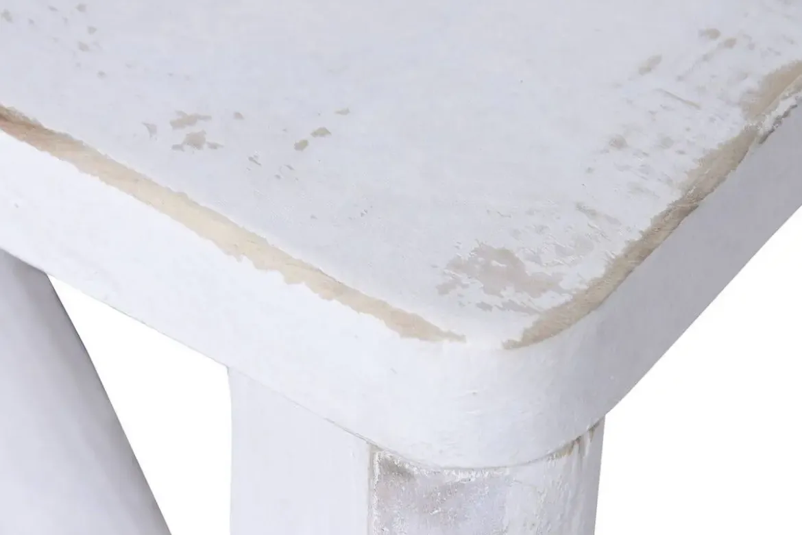 Mesa de Centro de Olmo Macizo 170 cm Blanca MB-226326