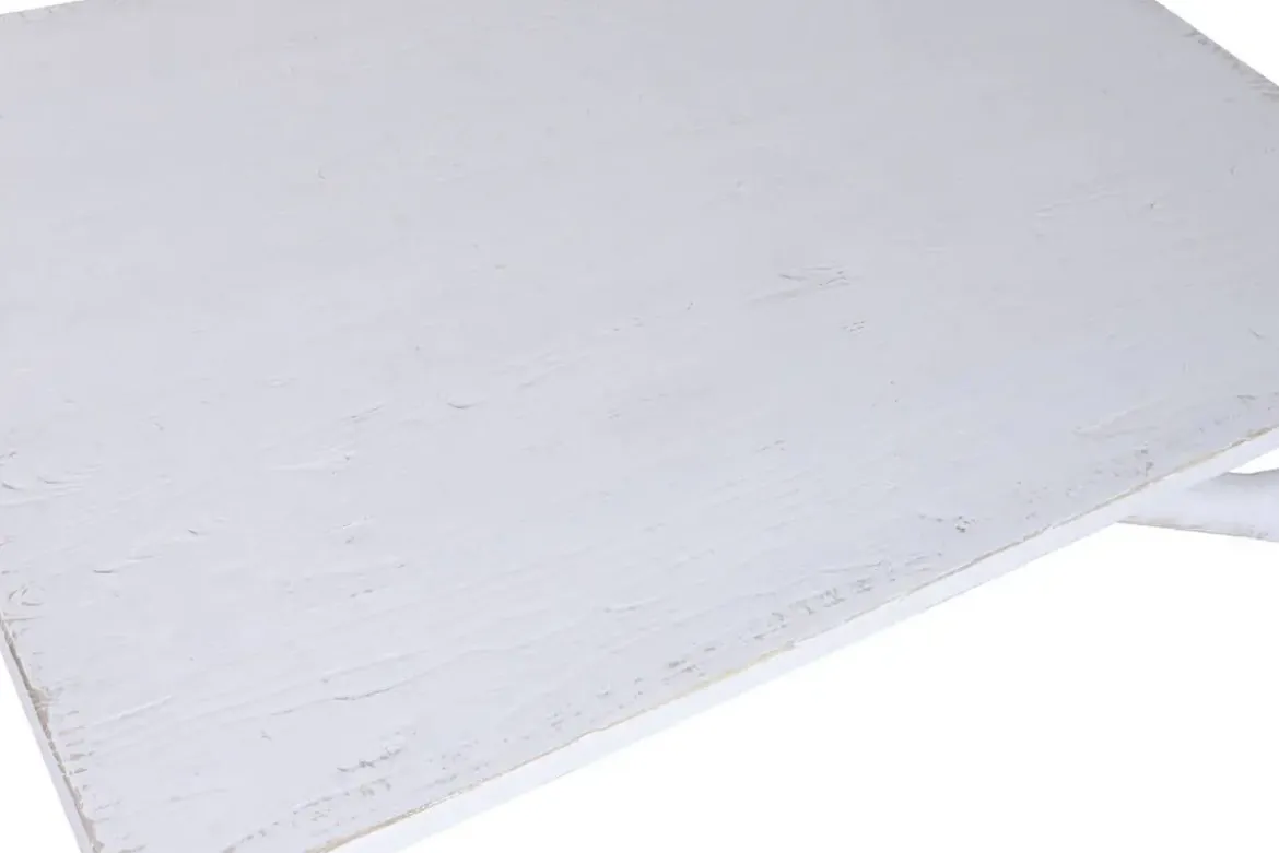 Mesa de Centro de Olmo Macizo 170 cm Blanca MB-226326