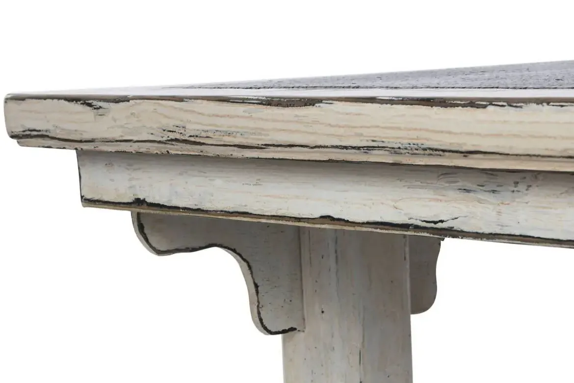 Mesa de Centro de Olmo Macizo y Ratán Decapé MB-210645