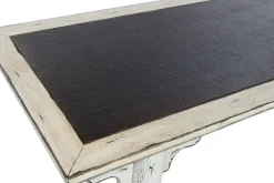 Mesa de Centro de Olmo Macizo y Ratán Decapé MB-210645