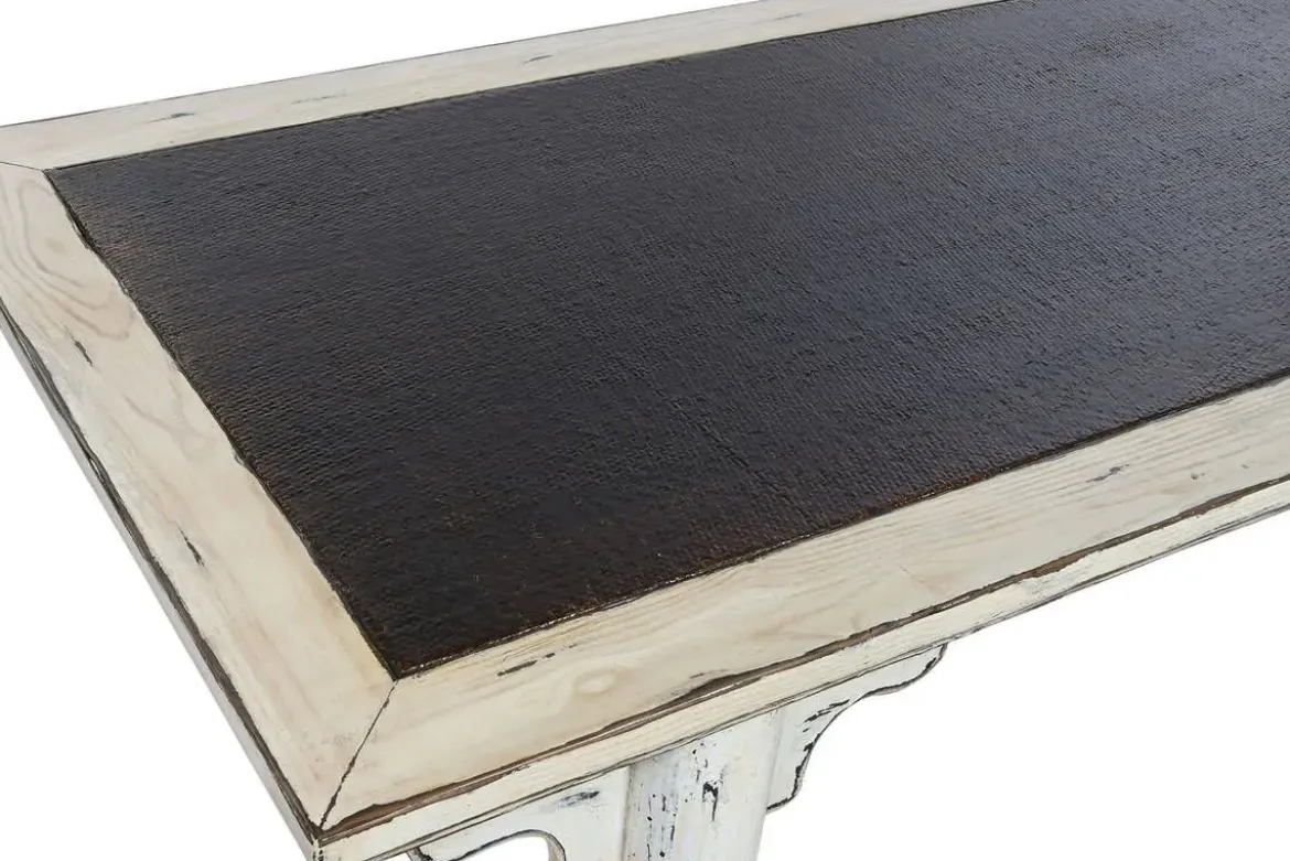 Mesa de Centro de Olmo Macizo y Ratán Decapé MB-210645