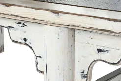 Mesa de Centro de Olmo Macizo y Ratán Decapé MB-210645