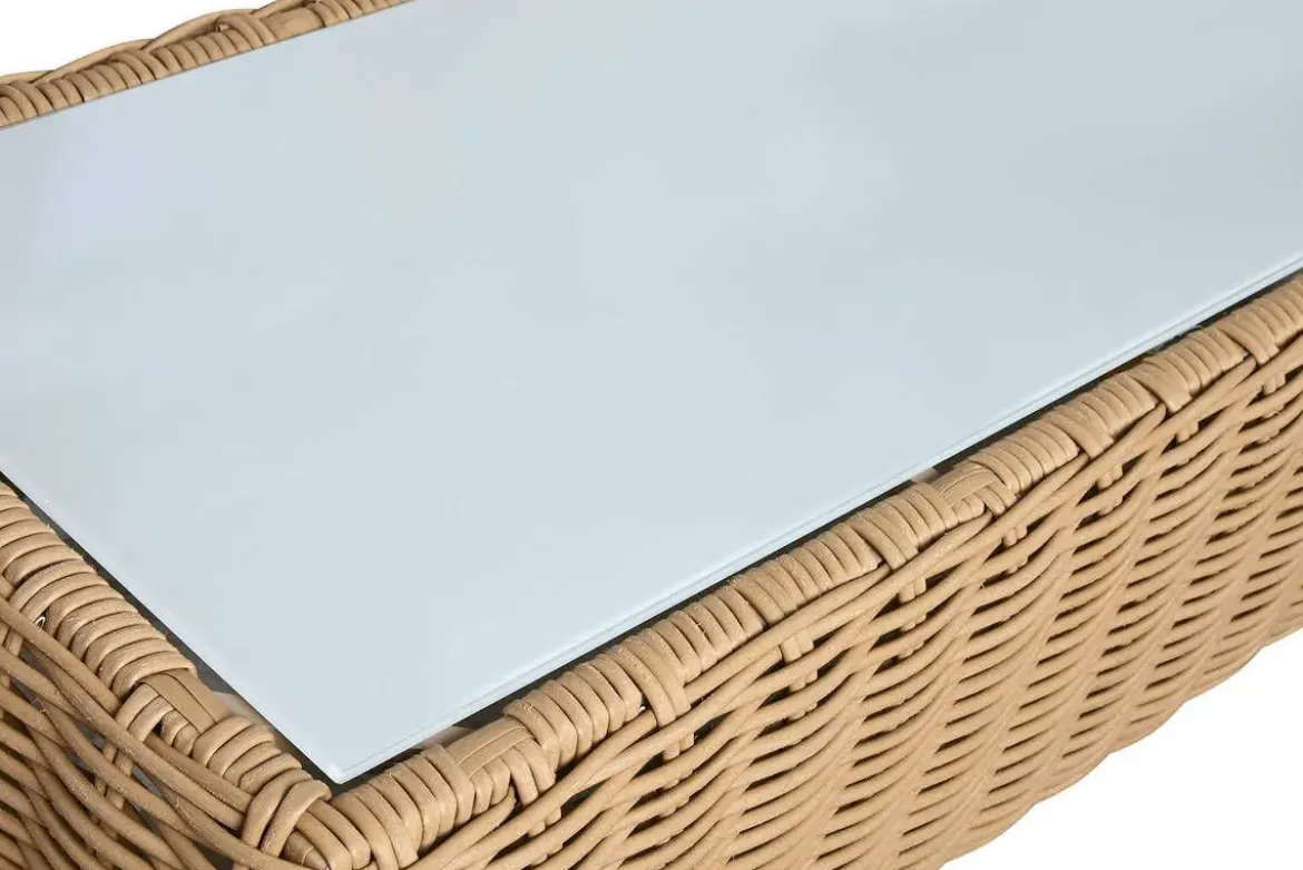 Mesa de Centro de Ratán Sintético-Cristal MB-218347