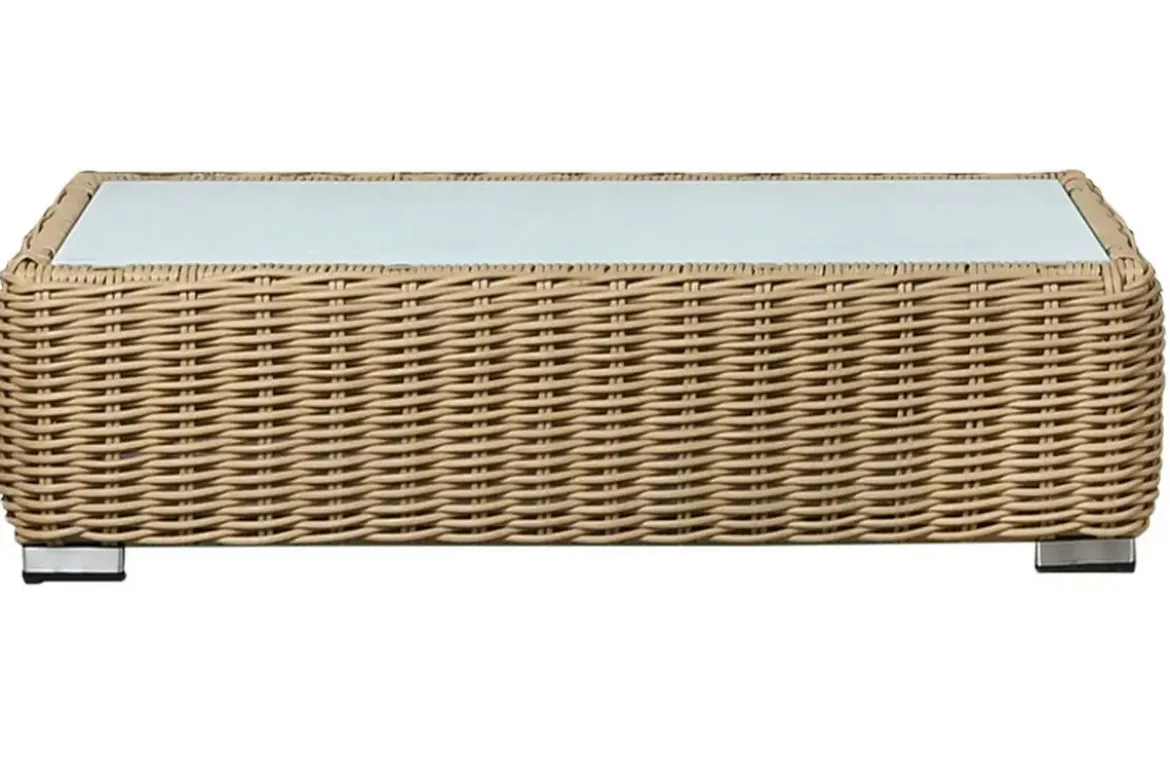 Mesa de Centro de Ratán Sintético-Cristal MB-218347