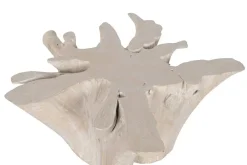 Mesa de Centro de Raíz de Teca Decapé Blanco 90 cm MB-223004
