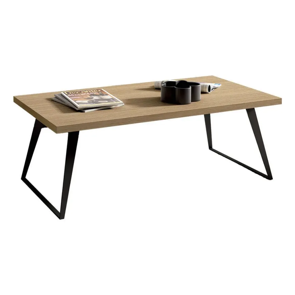 Mesa de Centro de Superficie de Melamina con Patas Metálicas Loki MIRA ND5092