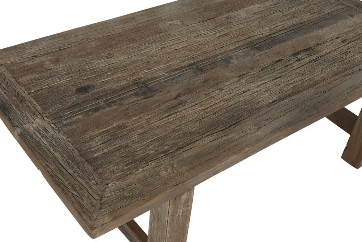 Mesa de Centro de Teca Reciclada Natural 140 cm MB-217975