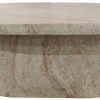 Mesa de Centro Efecto Mármol de Magnesia Ovalada MB-227600