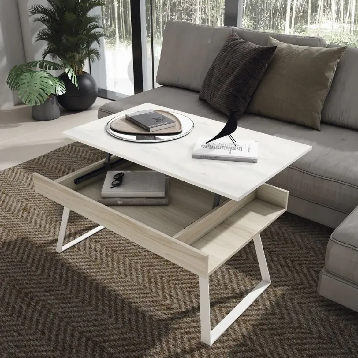Mesa de Centro Elevable de Melamina LIFT Pata Belt ND5070