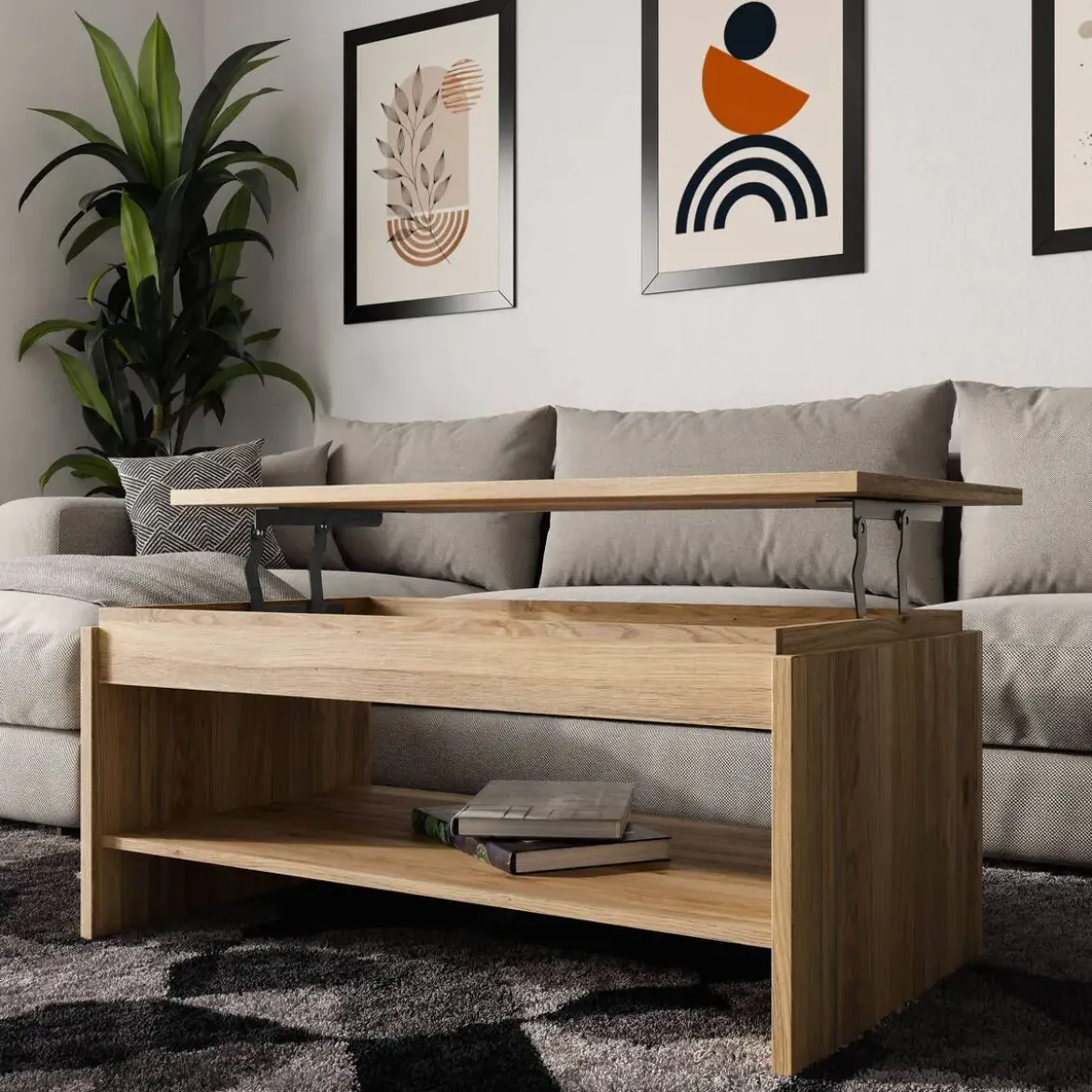 Mesa de Centro Elevable Mauvella SOUTH BEACH L78 de 100 cm