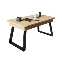 Mesa de Centro Elevable Rectangular 110x60 con Patas Metálicas Trapecio M833