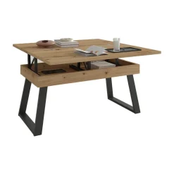 Mesa de Centro Elevable Rectangular 110x50 Melamina Trapecio M838