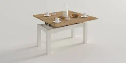 Mesa de Centro Elevable Rectangular 110x50 Patas Cuadradas de Madera M906