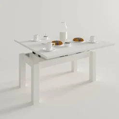 Mesa de Centro Elevable Rectangular 110x50 Patas Cuadradas de Madera M906