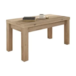 Mesa de Centro Elevable Rectangular 110x50 Patas Cuadradas de Madera M906