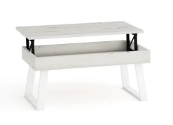 Mesa de Centro Elevable 100x50 cm con Patas Metálicas Trapecio M804