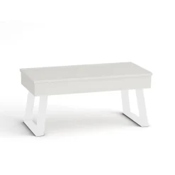 Mesa de Centro Elevable 100x50 cm con Patas Metálicas Trapecio M804