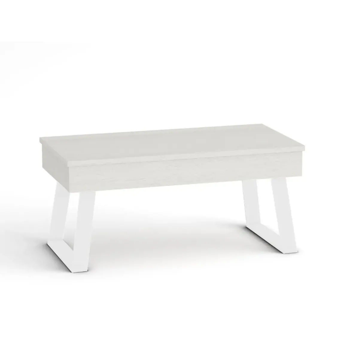 Mesa de Centro Elevable 100x50 cm con Patas Metálicas Trapecio M804