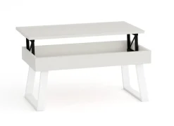 Mesa de Centro Elevable 100x50 cm con Patas Metálicas Trapecio M804