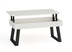 Mesa de Centro Elevable 100x50 cm con Patas Metálicas Trapecio M804
