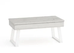Mesa de Centro Elevable 100x50 cm con Patas Metálicas Trapecio M804