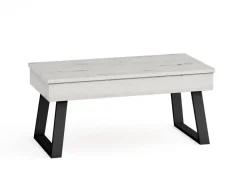 Mesa de Centro Elevable 100x50 cm con Patas Metálicas Trapecio M804