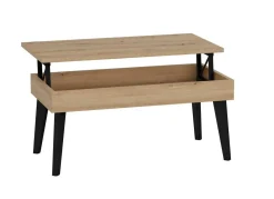 Mesa de Centro Elevable 100x50 cm con Pata Metálica Inclinada M814