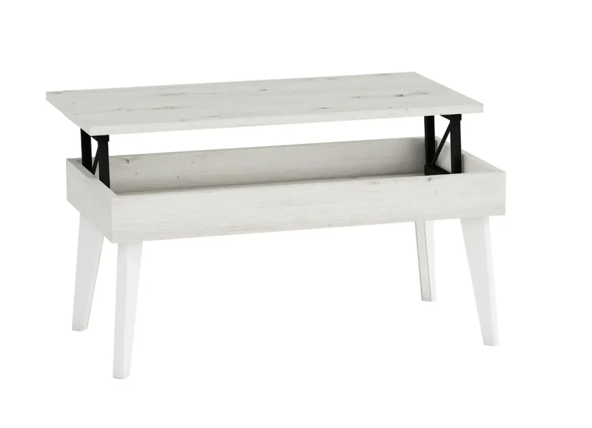 Mesa de Centro Elevable 100x50 cm con Pata Metálica Inclinada M814