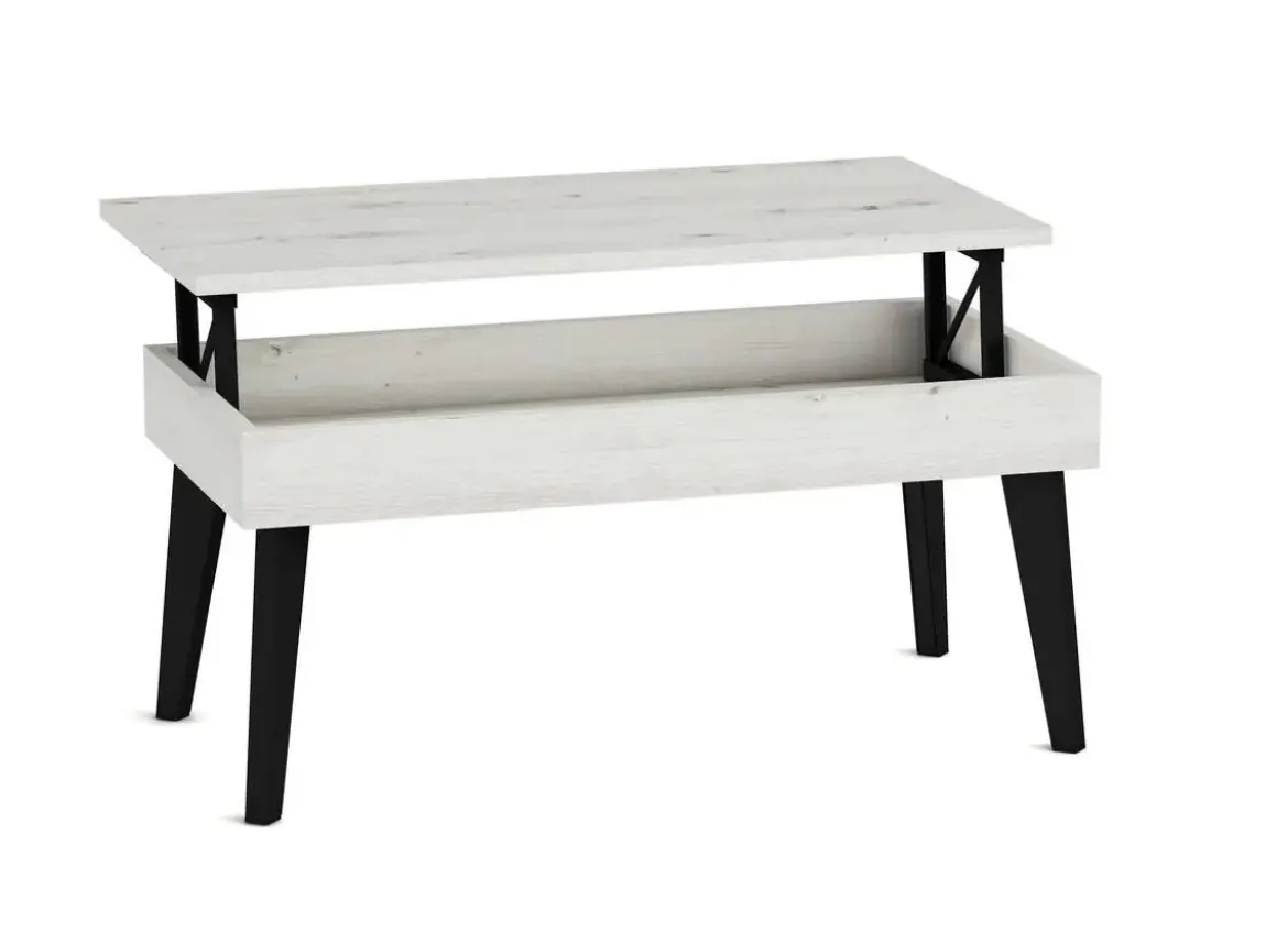 Mesa de Centro Elevable 100x50 cm con Pata Metálica Inclinada M814