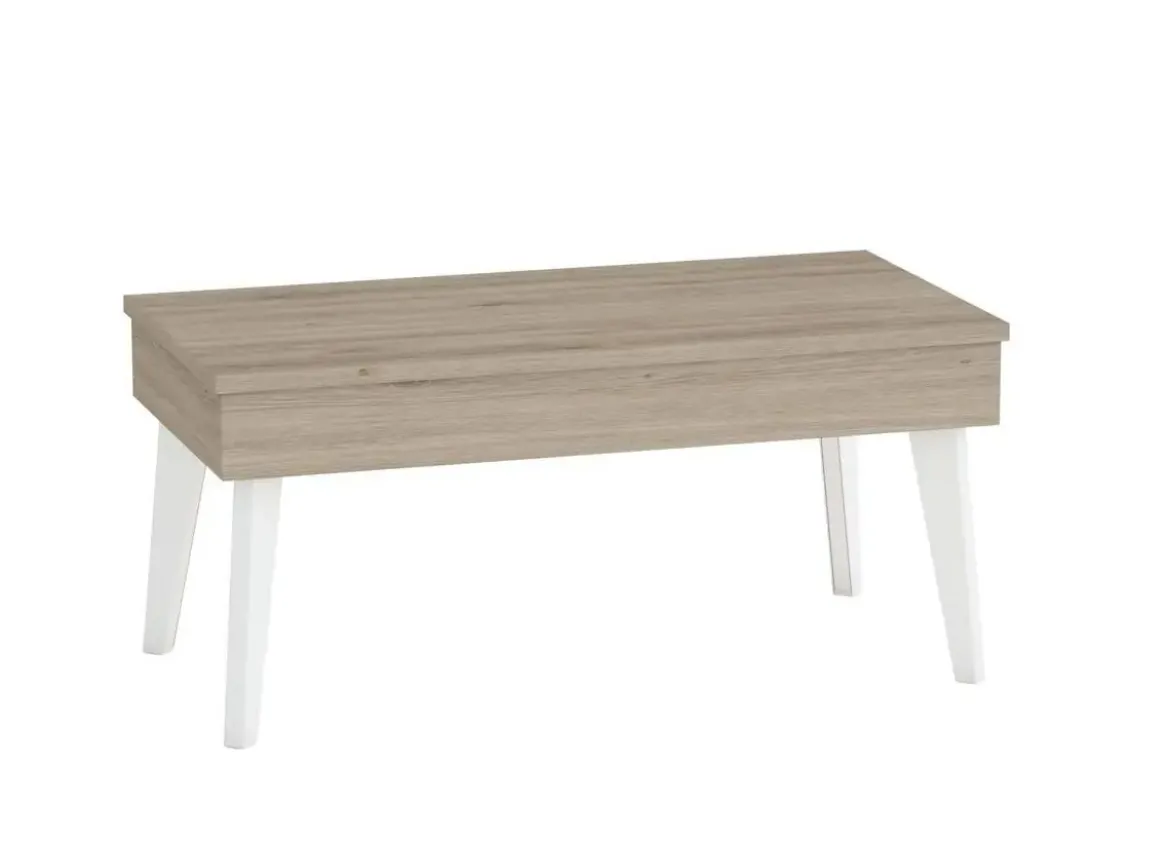 Mesa de Centro Elevable 100x50 cm con Pata Metálica Inclinada M814