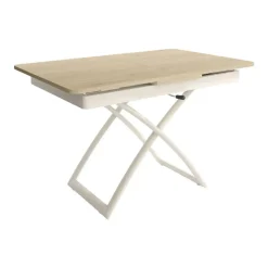 Mesa de Centro Elevable y Extensible con Ruedas LLANES