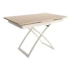 Mesa de Centro Elevable y Extensible con Ruedas LLANES