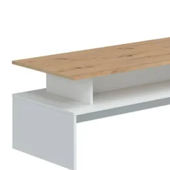 Mesa de Centro en Roble Nodi y Blanco Artik LYRA 011644W