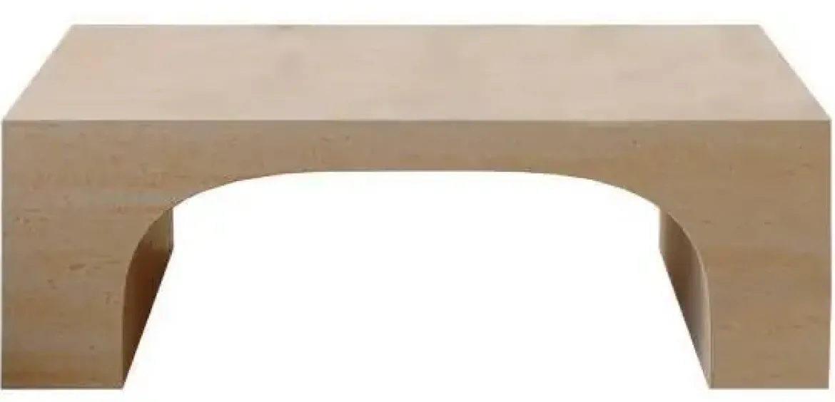 Mesa de Centro Estructura de Madera Travertino MB-221949