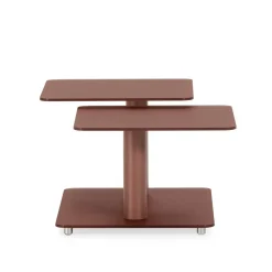 Mesa de Centro Giratoria de Cristal y Piedra Sinterizada ELVI