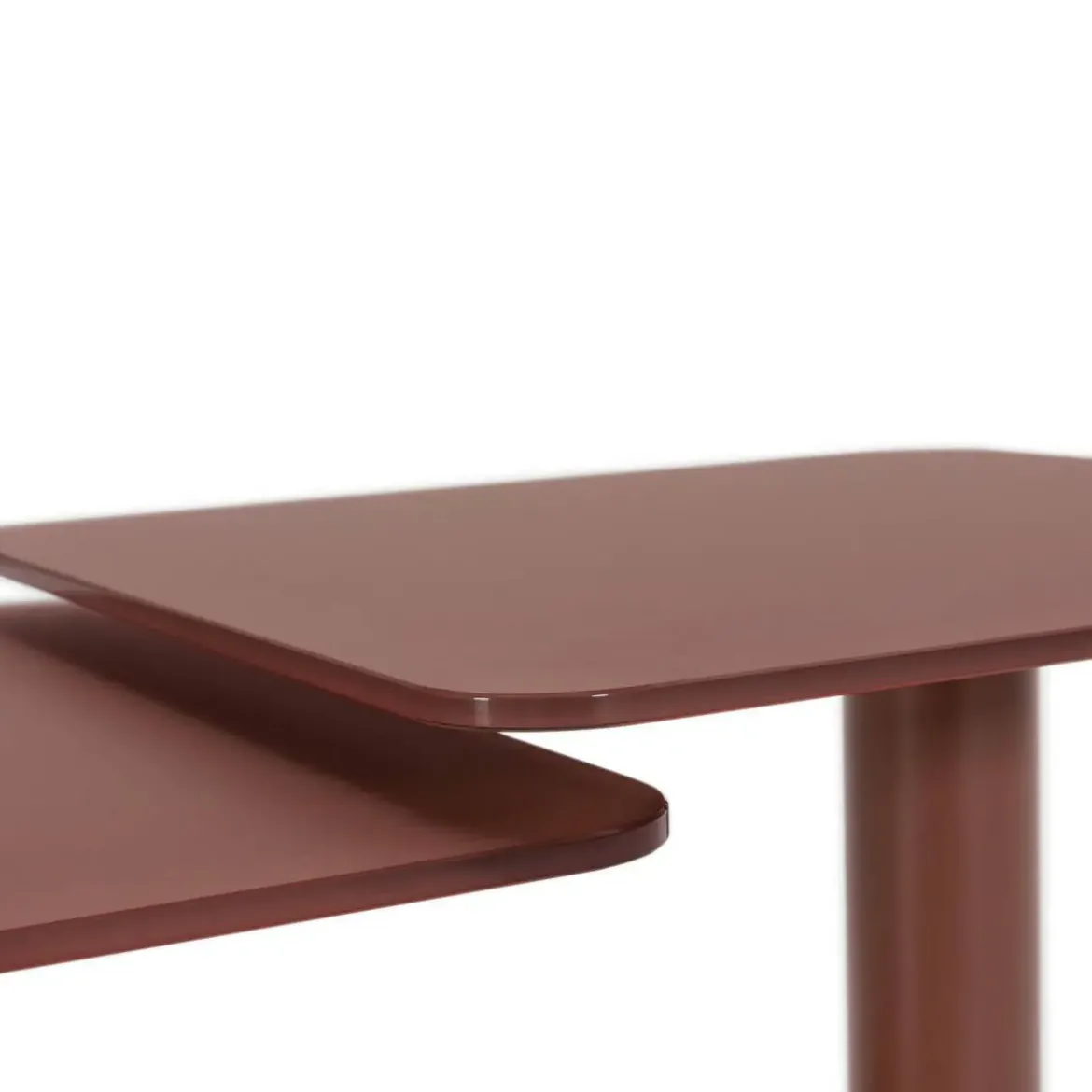 Mesa de Centro Giratoria de Cristal y Piedra Sinterizada ELVI