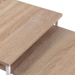 Mesa de Centro Industrial con Patas Metálicas Blancas TIGRIS 21301058