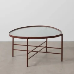 Mesa de Centro Moderna de Cristal y Metal Teja 611361