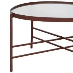 Mesa de Centro Moderna de Cristal y Metal Teja 611361