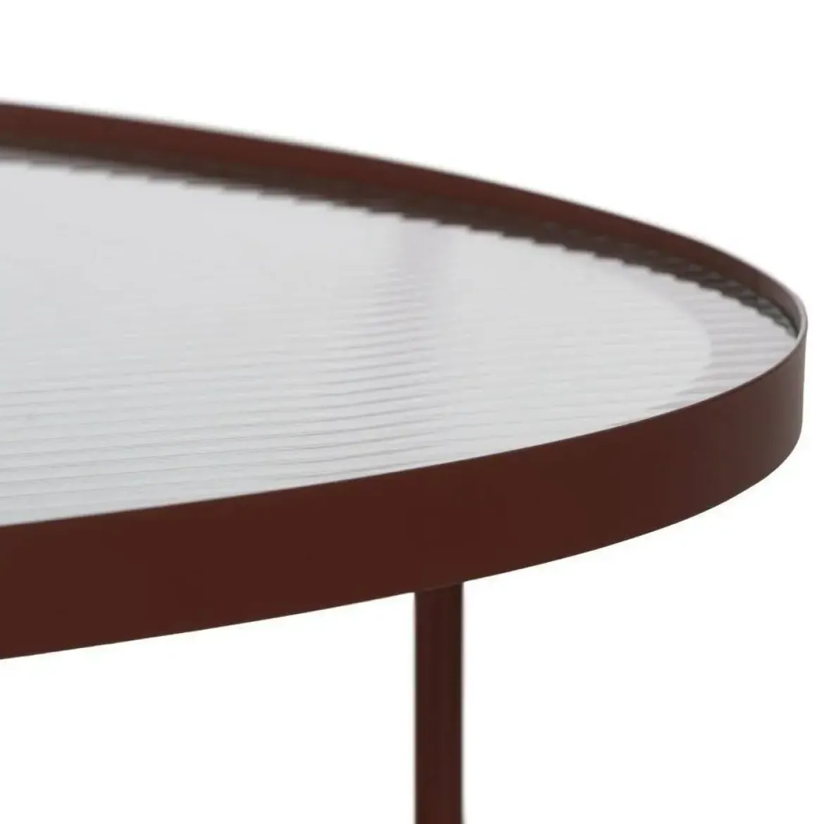 Mesa de Centro Moderna de Cristal y Metal Teja 611361