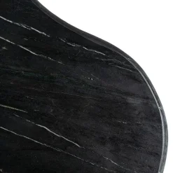Mesa de Centro Mármol Negro y Madera 615493