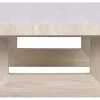 Mesa de Centro Mármol Travertino y Madera de Olmo 160 cm MB-226312