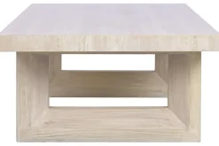 Mesa de Centro Mármol Travertino y Madera de Olmo 160 cm MB-226312
